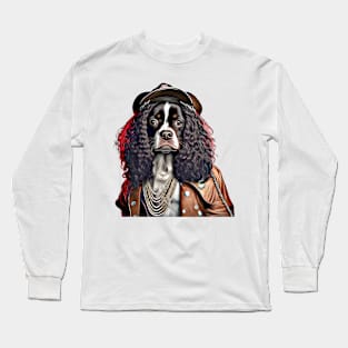 80's Style French Bulldog Long Sleeve T-Shirt